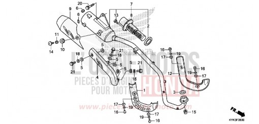 EXHAUST MUFFLER (CRF110FD/E/H/J) CRF110FD de 2013